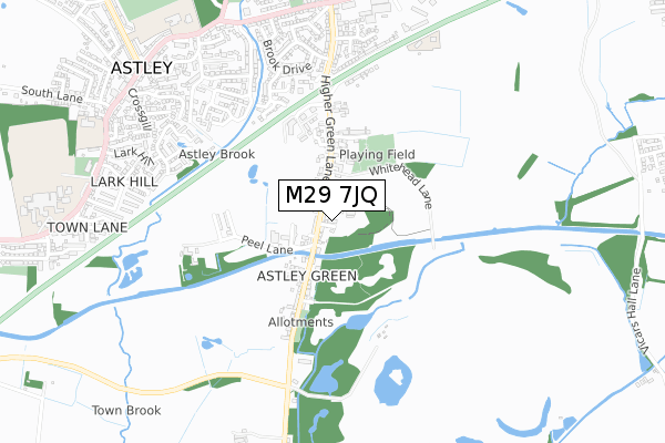 M29 7JQ map - small scale - OS Open Zoomstack (Ordnance Survey) M29 7JQ map - small scale - OS Open Zoomstack (Ordnance Survey)