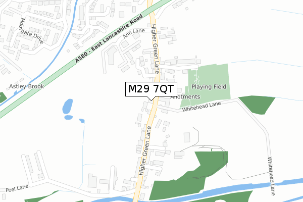 M29 7QT map - large scale - OS Open Zoomstack (Ordnance Survey)
