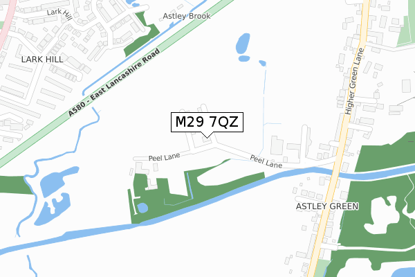 M29 7QZ map - large scale - OS Open Zoomstack (Ordnance Survey)