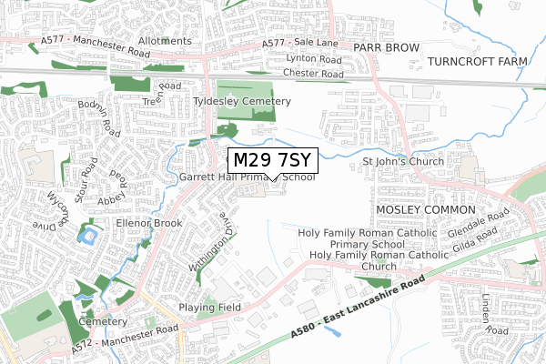 M29 7SY map - small scale - OS Open Zoomstack (Ordnance Survey) M29 7SY map - small scale - OS Open Zoomstack (Ordnance Survey)