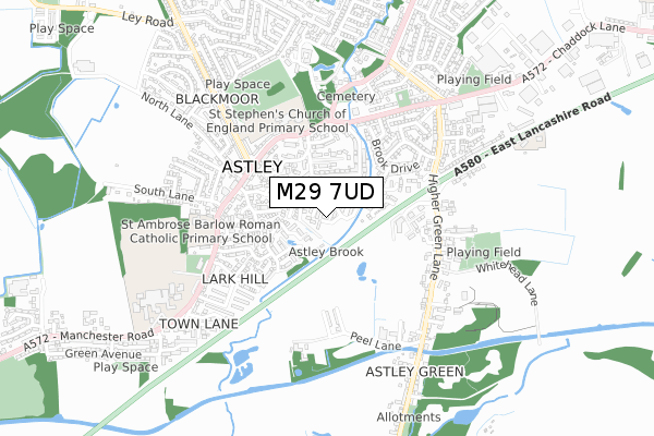 M29 7UD map - small scale - OS Open Zoomstack (Ordnance Survey) M29 7UD map - small scale - OS Open Zoomstack (Ordnance Survey)