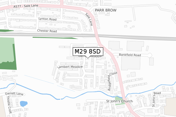 M29 8SD map - large scale - OS Open Zoomstack (Ordnance Survey)