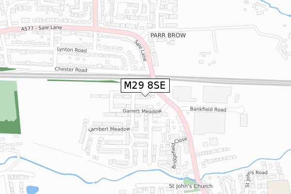 M29 8SE map - large scale - OS Open Zoomstack (Ordnance Survey)