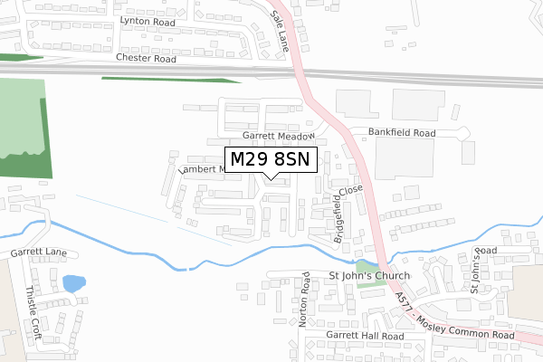 M29 8SN map - large scale - OS Open Zoomstack (Ordnance Survey)