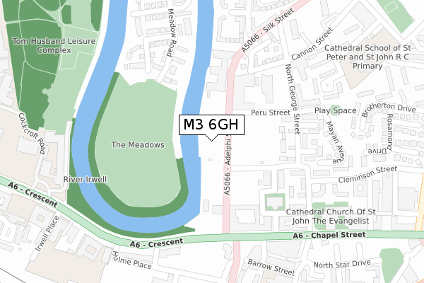 M3 6GH map - large scale - OS Open Zoomstack (Ordnance Survey) M3 6GH map - large scale - OS Open Zoomstack (Ordnance Survey)