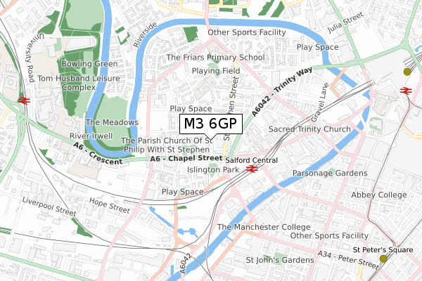M3 6GP map - small scale - OS Open Zoomstack (Ordnance Survey) M3 6GP map - small scale - OS Open Zoomstack (Ordnance Survey)