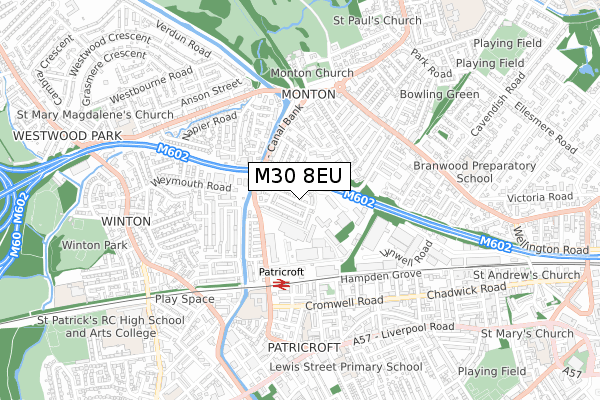M30 8EU map - small scale - OS Open Zoomstack (Ordnance Survey) M30 8EU map - small scale - OS Open Zoomstack (Ordnance Survey)