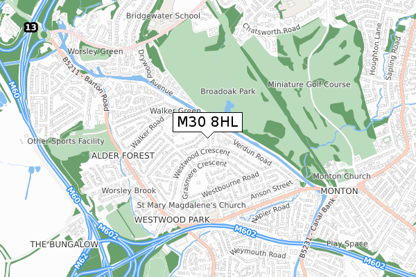 M30 8HL map - small scale - OS Open Zoomstack (Ordnance Survey) M30 8HL map - small scale - OS Open Zoomstack (Ordnance Survey)