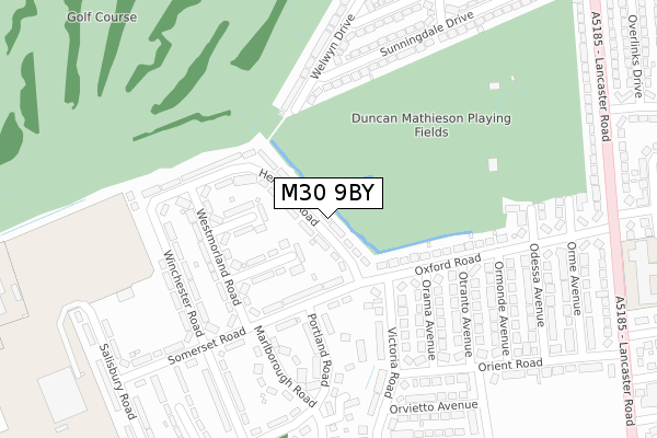 M30 9BY map - large scale - OS Open Zoomstack (Ordnance Survey)