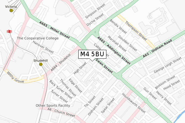 M4 5BU map - large scale - OS Open Zoomstack (Ordnance Survey)