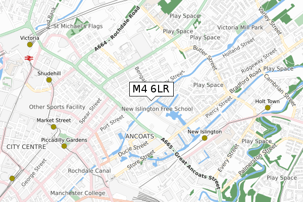 M4 6LR map - small scale - OS Open Zoomstack (Ordnance Survey)