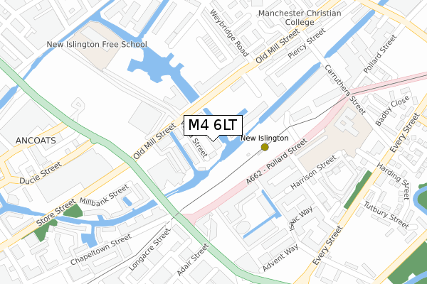 M4 6LT map - large scale - OS Open Zoomstack (Ordnance Survey)