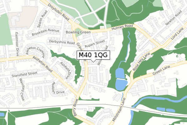 M40 1QG map - large scale - OS Open Zoomstack (Ordnance Survey)