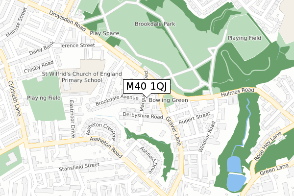 M40 1QJ map - large scale - OS Open Zoomstack (Ordnance Survey)