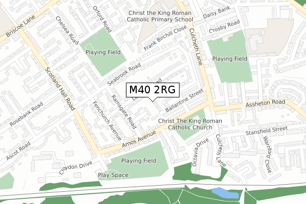 M40 2RG map - large scale - OS Open Zoomstack (Ordnance Survey)