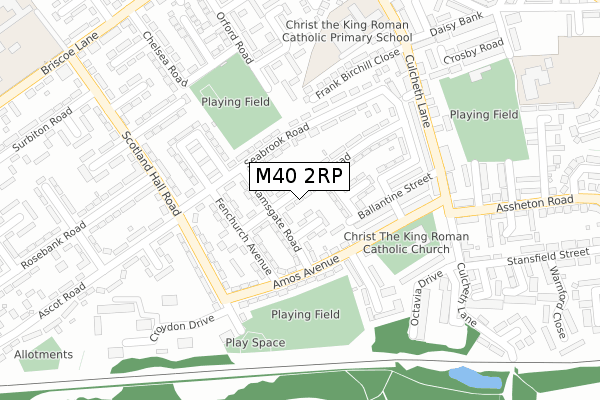 M40 2RP map - large scale - OS Open Zoomstack (Ordnance Survey)