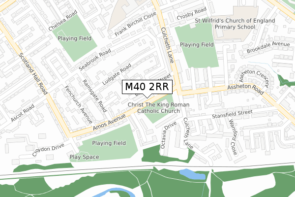 M40 2RR map - large scale - OS Open Zoomstack (Ordnance Survey)