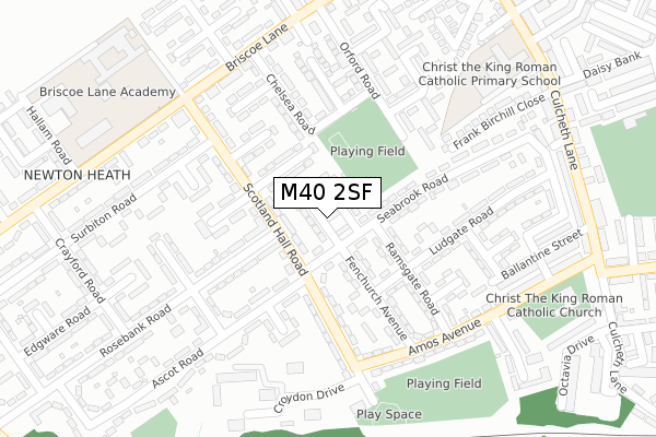 M40 2SF map - large scale - OS Open Zoomstack (Ordnance Survey)