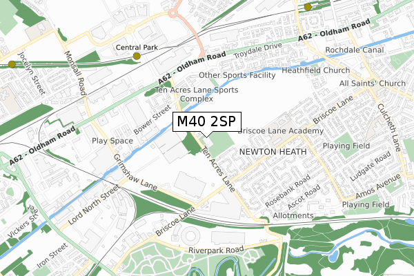 M40 2SP map - small scale - OS Open Zoomstack (Ordnance Survey)