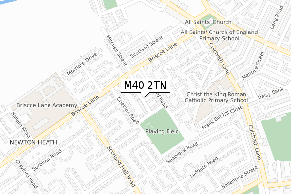 M40 2TN map - large scale - OS Open Zoomstack (Ordnance Survey)