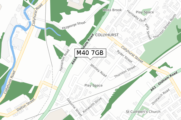 M40 7GB map - large scale - OS Open Zoomstack (Ordnance Survey)