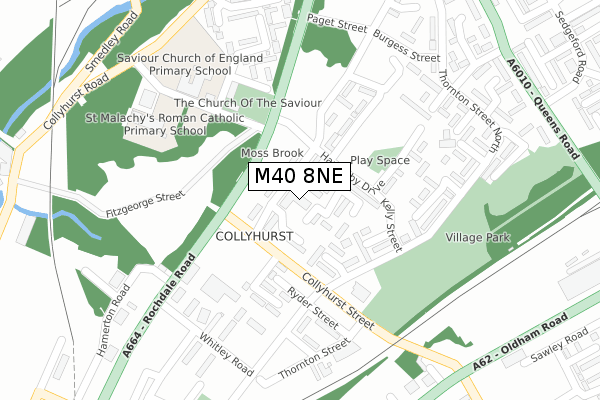 M40 8NE map - large scale - OS Open Zoomstack (Ordnance Survey)