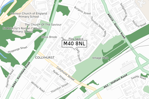 M40 8NL map - large scale - OS Open Zoomstack (Ordnance Survey)