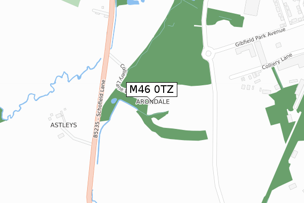 M46 0TZ map - large scale - OS Open Zoomstack (Ordnance Survey)