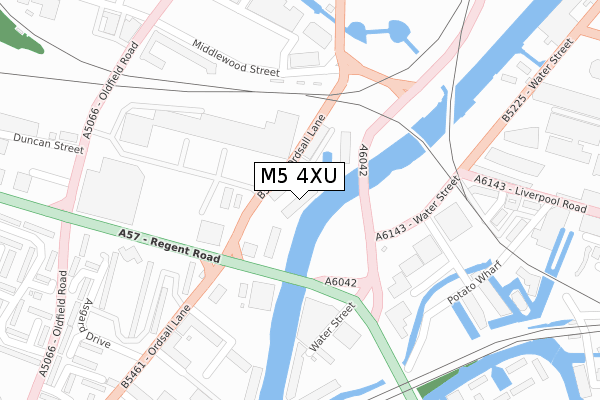 M5 4XU map - large scale - OS Open Zoomstack (Ordnance Survey)