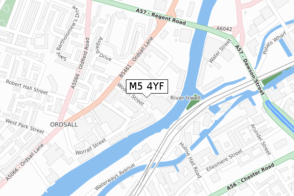 M5 4YF map - large scale - OS Open Zoomstack (Ordnance Survey)