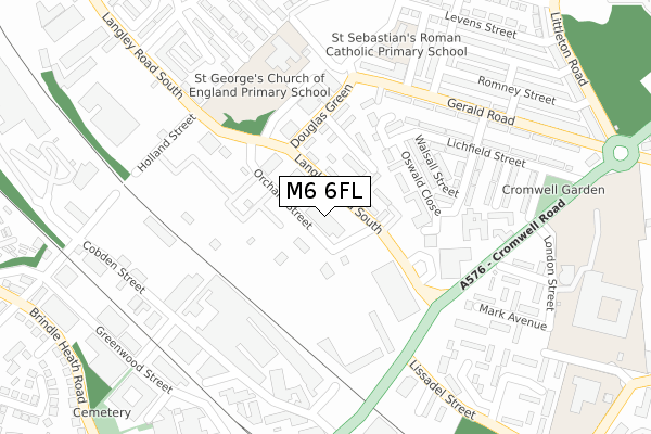 M6 6FL map - large scale - OS Open Zoomstack (Ordnance Survey) M6 6FL map - large scale - OS Open Zoomstack (Ordnance Survey)