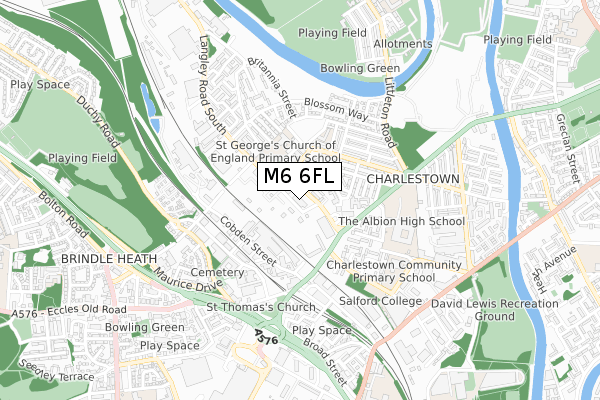 M6 6FL map - small scale - OS Open Zoomstack (Ordnance Survey) M6 6FL map - small scale - OS Open Zoomstack (Ordnance Survey)