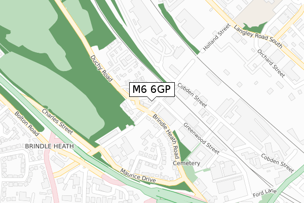 M6 6GP map - large scale - OS Open Zoomstack (Ordnance Survey)