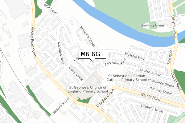 M6 6GT map - large scale - OS Open Zoomstack (Ordnance Survey)