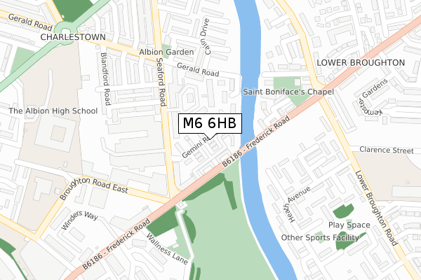 M6 6HB map - large scale - OS Open Zoomstack (Ordnance Survey) M6 6HB map - large scale - OS Open Zoomstack (Ordnance Survey)