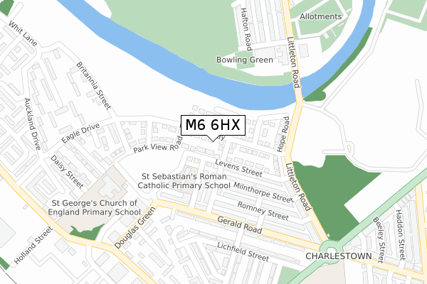 M6 6HX map - large scale - OS Open Zoomstack (Ordnance Survey) M6 6HX map - large scale - OS Open Zoomstack (Ordnance Survey)