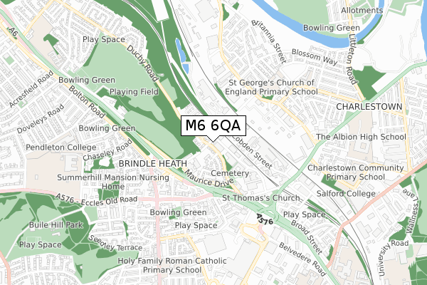 M6 6QA map - small scale - OS Open Zoomstack (Ordnance Survey) M6 6QA map - small scale - OS Open Zoomstack (Ordnance Survey)