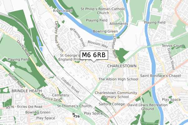 M6 6RB map - small scale - OS Open Zoomstack (Ordnance Survey) M6 6RB map - small scale - OS Open Zoomstack (Ordnance Survey)