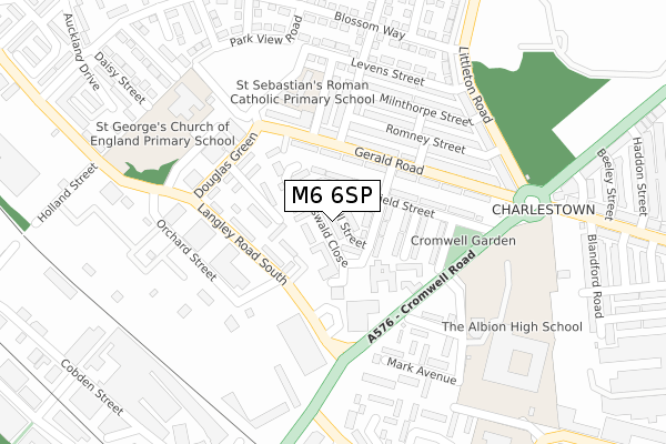 M6 6SP map - large scale - OS Open Zoomstack (Ordnance Survey)