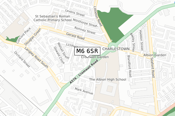 M6 6SR map - large scale - OS Open Zoomstack (Ordnance Survey) M6 6SR map - large scale - OS Open Zoomstack (Ordnance Survey)