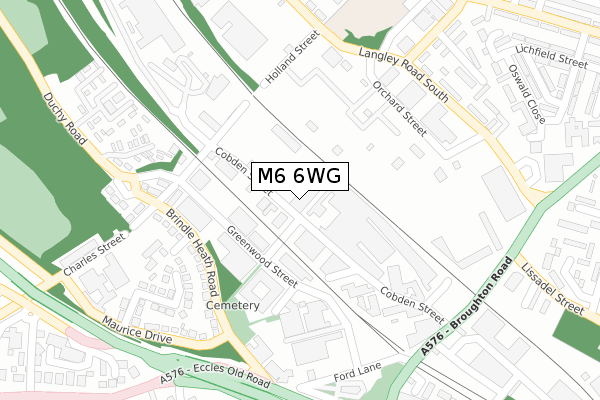 M6 6WG map - large scale - OS Open Zoomstack (Ordnance Survey)