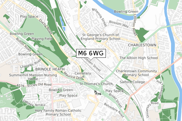 M6 6WG map - small scale - OS Open Zoomstack (Ordnance Survey)