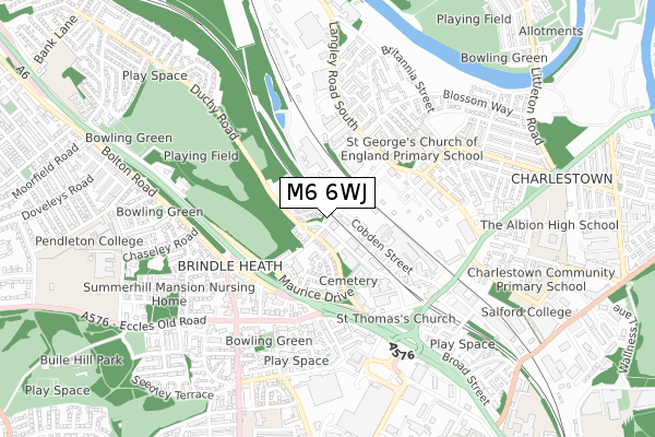 M6 6WJ map - small scale - OS Open Zoomstack (Ordnance Survey) M6 6WJ map - small scale - OS Open Zoomstack (Ordnance Survey)