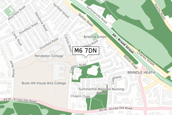 M6 7DN map - large scale - OS Open Zoomstack (Ordnance Survey)