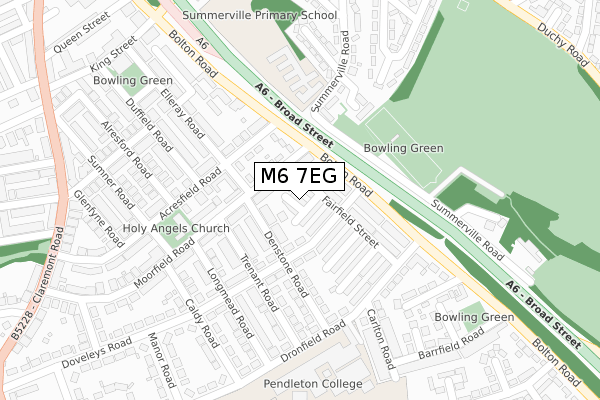 M6 7EG map - large scale - OS Open Zoomstack (Ordnance Survey)