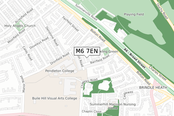 M6 7EN map - large scale - OS Open Zoomstack (Ordnance Survey)