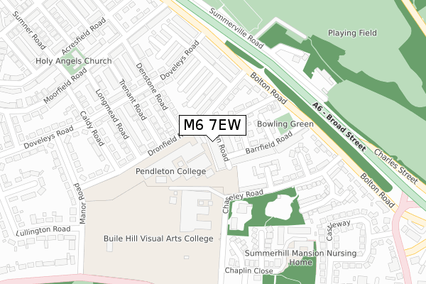 M6 7EW map - large scale - OS Open Zoomstack (Ordnance Survey)