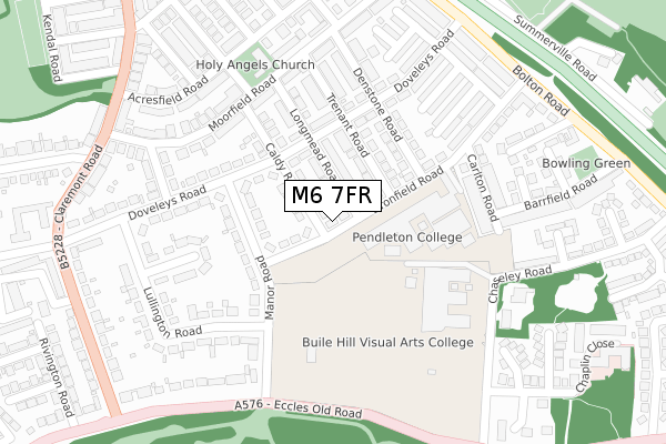 M6 7FR map - large scale - OS Open Zoomstack (Ordnance Survey)