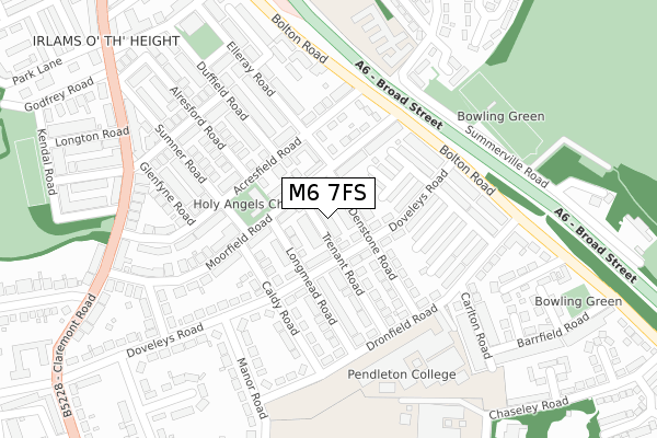 M6 7FS map - large scale - OS Open Zoomstack (Ordnance Survey)