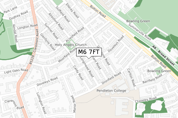 M6 7FT map - large scale - OS Open Zoomstack (Ordnance Survey)